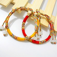 Bohemian Brazil Cheap Colorful Rainbow Handmade Weave Woven Braided Rope Thin String Strand Friendship Bracelet 2024 - buy cheap