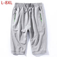 Plus Size L-8XL Summer Male Casual Beach Shorts 2019 Big Size Mens Thin Cotton Spandex Baggy Fitness Cargo Bermuda Short For Men 2024 - buy cheap