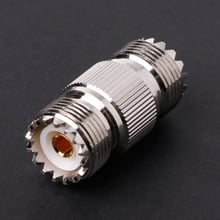 UHF PL-259 SO-239 Female To UHF Female Jack RF Straight Connector Adapter Nickel 2024 - buy cheap