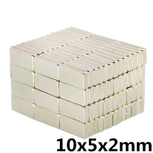 50pcs 10x5x2 mm N35 Strong Square NdFeB Rare Earth Magnet 10*5*2 mm Neodymium Magnets 10mm x 5mm x 2mm 2024 - buy cheap