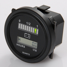 QUARTZ LED Battery Indicator Digital Hour Meter for DC Powered Unit With LED Battery Indicator Guage Gauge 12V 24V 36V 48V 72V f 2024 - buy cheap