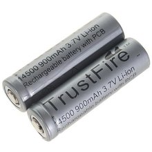 2 шт./лот TrustFire защищенная 14500 3,7 в 900 мАч перезаряжаемая батарея, литиевые батареи с печатной платой для фонариков, фонариков 2024 - купить недорого
