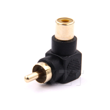 Hot Sale 90 Degree Right Angle RCA Male to Female M/F Connector Adapter Audio AV Plug Converter 2024 - buy cheap