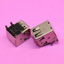 YuXi Brand 17*15*13mm Female Double USB Connectors, 4 Fixed feet DIP, Commonly used in PC 2024 - buy cheap