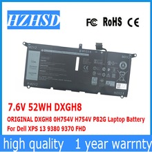 7.6V 52WH ORIGINAL DXGH8 0H754V H754V P82G Laptop Battery  For Dell XPS 13 9380 9370 FHD 2024 - buy cheap