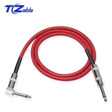 Cable de Audio de 6,35mm para guitarra eléctrica, Cable con reducción de ruido y frecuencia, para bajo, altavoz, accesorios para instrumentos, 6,35 2024 - compra barato