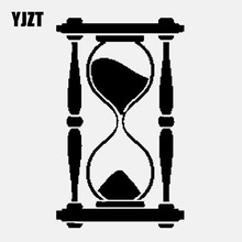 YJZT 8,3 см * 13,7 см час стекло-песок часы время виниловые наклейки на автомобиль черный/серебристый C3-1138 2024 - купить недорого