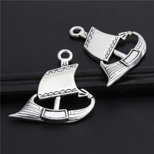 3pcs Pendant Sailboat Boat Charm Pendants For Jewelry Making  Silver Color Sailboat Pendants A2976 2024 - buy cheap