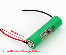 2 шт. .. Аккумуляторная батарея Liitokala, 18650, 2500 мАч, 3,6 В, Стандартный разряд 20 А + кабель из силикагеля для самостоятельной сборки 2024 - купить недорого