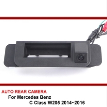 Для Mercedes Benz C Class W205 2014 2015 2016 ручка багажника HD Автомобильная камера заднего вида для парковки заднего вида камера заднего вида с ночным видением 2024 - купить недорого