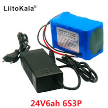 LiitoKala-Paquete de batería recargable 6S3P para navegador GPS, coche de Golf, bicicleta eléctrica, 24V, 6Ah, 25,2 V, 18650 mAh, 6000 2024 - compra barato