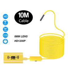 ZCF130 10 meter hard yellow cable 8mm endoscope inspection camera wifi inspection camera endoscope waterproof snake endoscopic 2024 - buy cheap