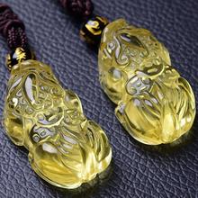 Pixiu-collar de buena suerte hecho a mano con cuentas de Piyao, joyería de Pixiu Fengshui, color amarillo 2024 - compra barato