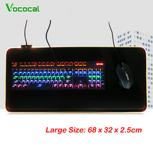 Vococal 68 x 32CM Large USB Wired LED RGB Colorful Lighting Gaming Mousepad Mouse Keyboard Pad Non-Slip Laptop Computer Mice Mat 2024 - buy cheap