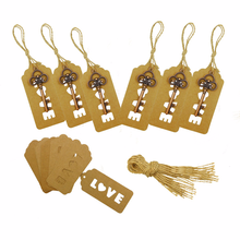 5pcs/set  Wedding Gift Crown Beer Bottle Opener Key Pendant Love Tag Retro Kraft Paper Home Bar Party Decoration Accessories 2024 - buy cheap