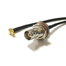 Cable Coaxial para módem, conector BNC hembra, tuerca, interruptor de conector MCX macho, Conector de ángulo recto, adaptador de 20CM y 8 pulgadas, novedad 2024 - compra barato