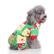 2020 Warm Winter Pet Jumpsuit Newest Pet Dog Clothes Christmas Cotton Cute Penguin/Santa Claus/Snowman Pajamas for small Dogs 2024 - buy cheap