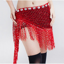 2018 новый пользовательский сетчатый хип-шарф пояс для танца живота треугольная юбка пояс с кисточками и камнями Бесплатная доставка 2024 - купить недорого