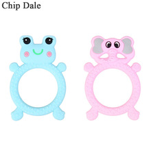 Chip Dale 5Pcs Baby Teething Toys Frog Elephant Chew Pacifier Chain Necklace Teether Pendant Teething Nursing Silicone BPA Free 2024 - buy cheap