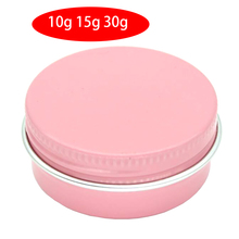 Lot of 100pcs 10ml 15ml 30ml Aluminum Jars Lip Balm Pots 10g 15g 30g Cosmetic Container pink Tins wholesale 2024 - buy cheap