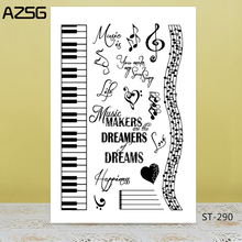 Musical symbol/ piano Transparent Silicone Clear Stamps/seal for DIY Scrapbooking/Card Making/Photo Album Decoration Supplies 2024 - buy cheap