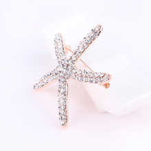 TODOX Brooch New Fashion Rhinestone crystal exquisite cute starfish in the sea coat pins garment accessory wedding party clothes 2024 - buy cheap