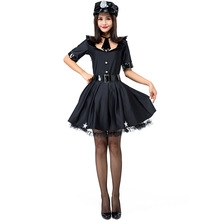 Sexy Black Police Officer Drill Master Cop Costumes Cosplay for Women Game Stage Bar Police Costume Cosplay 2024 - buy cheap