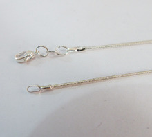 1.2/2.0mm silver snake chain &clasp necklace pendant findings--16/18/20/22/24inch option 2024 - buy cheap