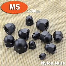 Din1587 M5 preto de Nylon Hex plástico porcas de prata ACORN 2024 - compre barato