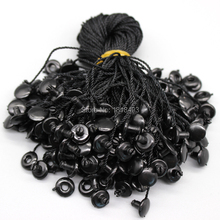 Free shipping length 18cm clothing hang tag cords/string buckle/tag line/thread/white black round buckle/sling 1000 pcs a lot 2024 - buy cheap