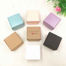30 pcs mini 4x4x2.5cm Kraft paper gift box for wedding birthday Christmas party,cookie/candy jewelry box soap boxes 2024 - buy cheap