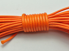 10 метров оранжевый корейский вощеный шнур нитка 2 мм для браслета ожерелье 2024 - купить недорого