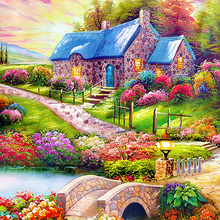 GLymg Embroidery Handicrafts DIY 5D Diamond Painting Diamond Embroidery Kits Fairytale Town Mosaic Gift Diamond Wall Arts Decor 2024 - buy cheap