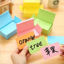 90pcs/box Candy Colors Graffiti Card DIY Blank Pocket Message Cards English Words Study Card Memo Note School Stationery 2024 - buy cheap