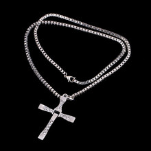 Fashion Jewelry Necklace Statement Necklace Metal Cross Rhinestone Clavicle Chain Necklace Women Naszyjnik Couple Necklac 2024 - buy cheap