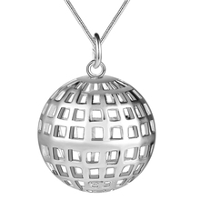 Лидер продаж 2016, ожерелье с подвеской в виде полых шариков серебряного цвета, модные украшения, красивый милый уличный стиль для женщин, высокое качество AN087 2024 - купить недорого