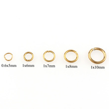 Anillos abiertos de Metal para hacer joyas, anillos de acero inoxidable dorado a la moda de 4/ 5/6/7/8/10mm, herramienta para cerrar collares, 100 Uds. 2024 - compra barato