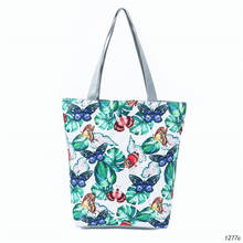 Miyahouse Floral Butterfly Print Women Shoulder Bag Summer Beach Bags Female Canvas Tote Handbags New Design Casual Shopping Bag 2024 - buy cheap