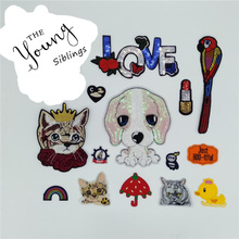 Fashion style Cartoon Hot melt adhesive Applique Embroidery Iron on patch Badges DIY Sewing Clothing Accessories C5911-C5934 2024 - buy cheap