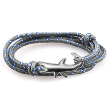 Pulsera vikinga con diseño de tiburón para hombre, brazalete de pulsera hecho a mano, regalo artesanal, SL029 2024 - compra barato