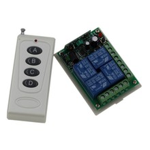 Interruptor sem fio controle remoto 12v, recém-chegado 4ch 315/433mhz receptor transmissor 150m alta sensibilidade sku: 5018