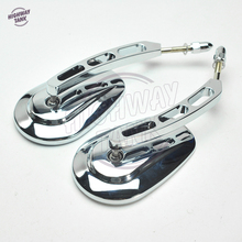 Chrome Motorcycle Mirror Moto Rearview Mirrors Hollow styling case for Harley Touring Road King Glide VRSCAW V-ROD 883 1200 2024 - buy cheap