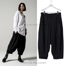 27-44 2019 New women and Men's clothing modern Hair Stylist fashion Loose folded skirt pants plus size singer costumes 2024 - buy cheap