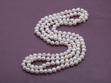 50'' 65'' 80'' 127cm 200cm Women Jewelry 8x9mm white freshwater pearl necklace AAA natural pearl top quality 2024 - buy cheap