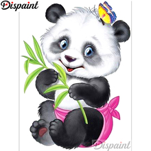 Dispaint Full cuadrado/redondo taladro 5D DIY diamante pintura "Panda mariposa" bordado punto de cruz 3D decoración para el hogar A10744 2024 - compra barato