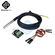 DS18B20 Temperature Sensor Kit Waterproof Module 100CM Digital Sensor Cable Stainless Steel Probe Terminal Adapter For Arduino 2024 - buy cheap