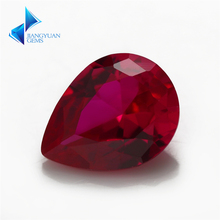 Factory Price Size 3x5~13x18mm Pear Cut 5# Red Stone Synthetic Corundum Gems stone For jewelry 2024 - buy cheap