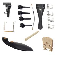 Tooyful-15 piezas de recambio de ébano, 15 piezas, tornillo Endpin Chinrest, puente para tamaño 4/4, violín, violín 2024 - compra barato