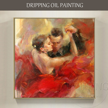 Excellent Artist Hand-painted Impressionist Dancer Oil Painting on Canvas Large Size Spain Dancer Dancing Portrait Oil Painting 2024 - buy cheap