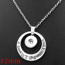 I LOVE YOU TO THE MOON AND BACK 12mm  Snap Button Jewelry Necklace  Nc979 2024 - buy cheap